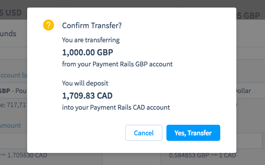 Transferring Funds between Balances