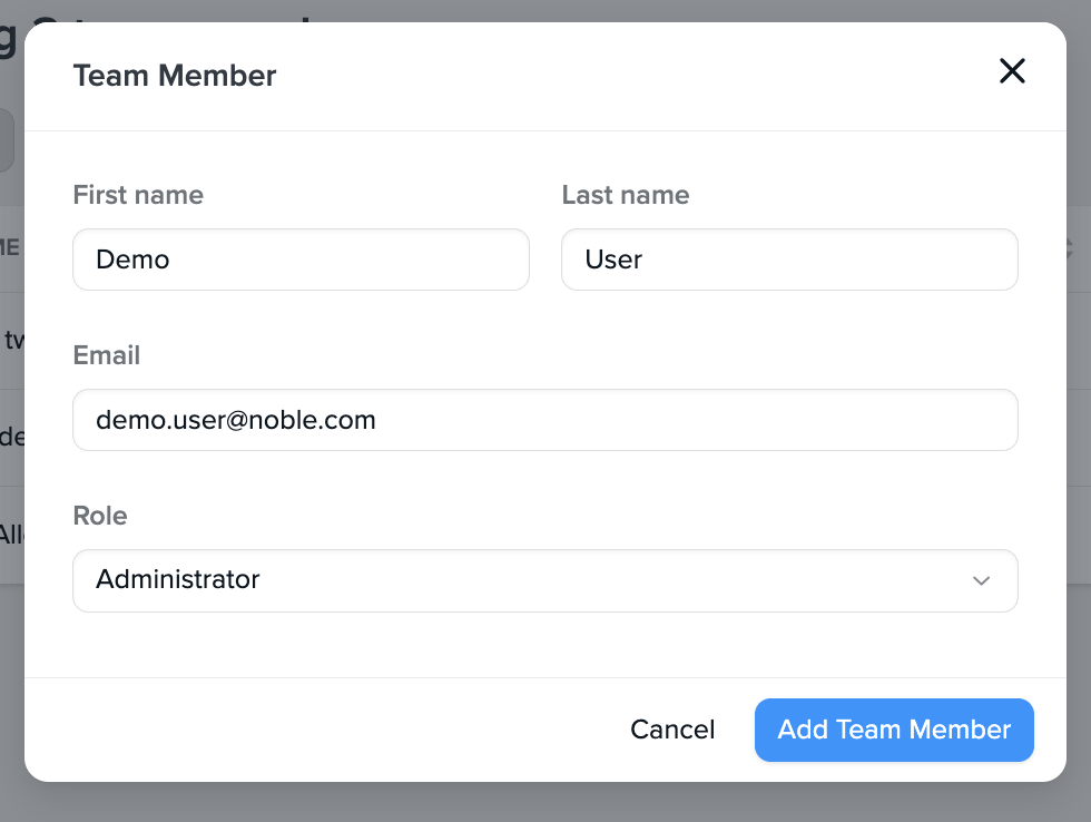 Adding a New Team Member