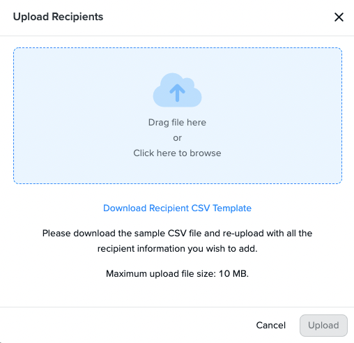 Adding a New Recipient