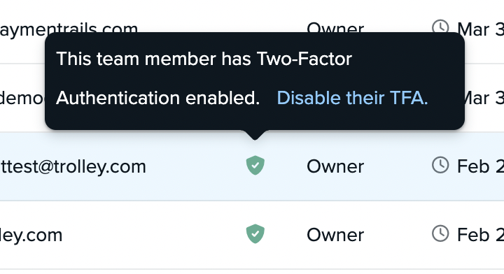 Setting up TFA (Two-Factor Authentication)