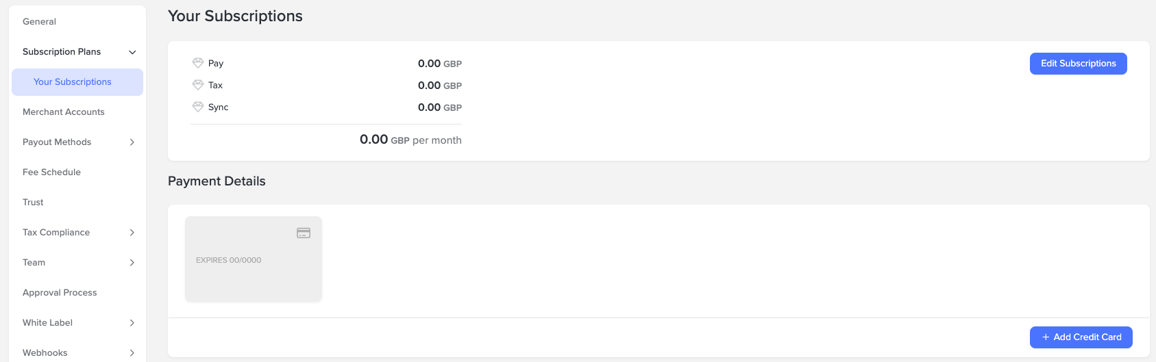 Managing your Subscription